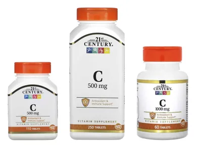 21st Century Vitamin C витамин C 500 мг и 1000 мг 1