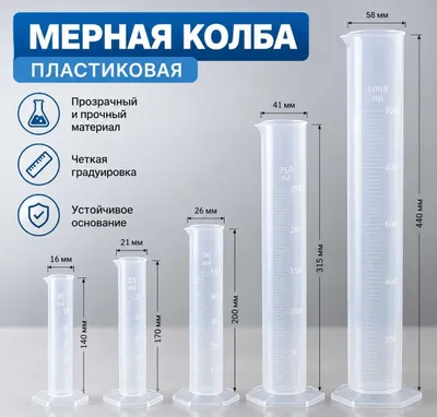 Мерная колба пластиковая