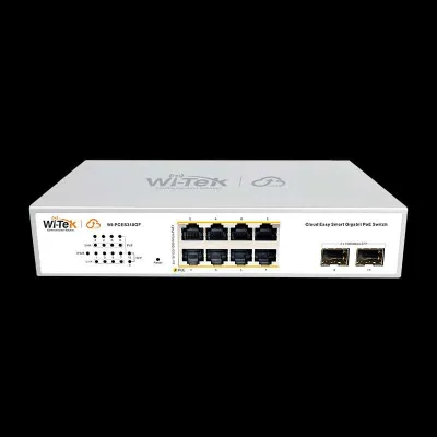 Wi-Tek WI-PCES310GF(V2) 8-port PoE+ коммутатор. PoE+ Swicth IP 1