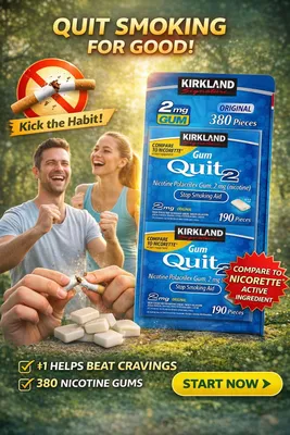 Оригинальная Жвачка Kirkland Quit 2- контроль привычки, свобода выбора