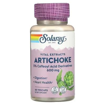 Solaray, artishok, 600 mg, 60 ta o‘simlik kapsulasi 1