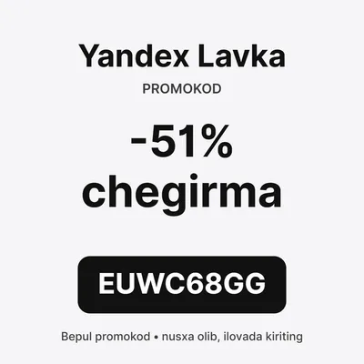 Yandex Lavka promokod — 51% chegirma