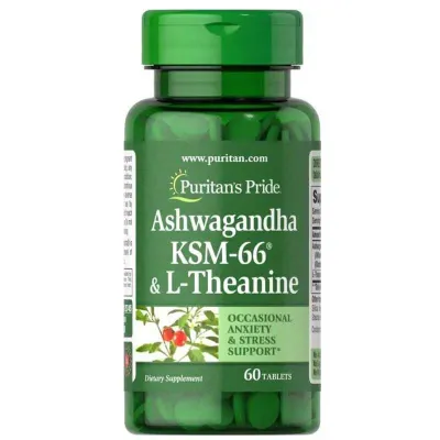Ашваганда+ Теанин Ashwagandha KSM-66 & L-Theanine 60 tab 1