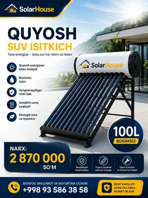 quyosh suv isitkich 100L