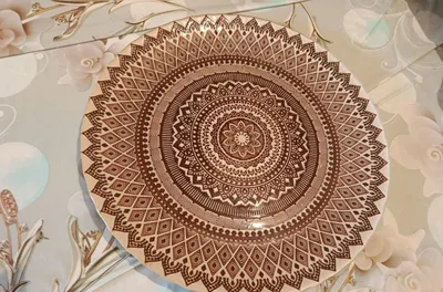Mandala bezak devor likopchasi (qo‘lda tayyorlangan / suvenir) 1