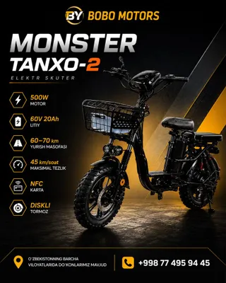 MONSTER TANXO-2 —Bobo Motors Skuter 1