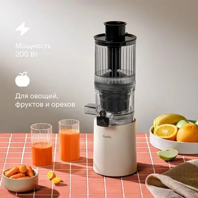 Шнековая соковыжималка с бессеточным фильтром Tuvio TJ04PM