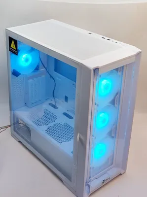 Kompyuter yig‘ish uchun oq gaming korpus (4 ta ARGB ventilyator) 1