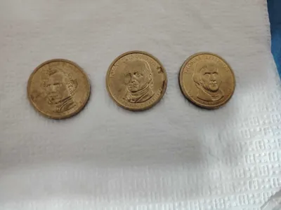 3 американских презедентсих доларавских монет 1