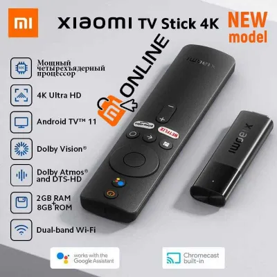 Умная ТВ-приставка Xiaomi Mi TV Stick 4K UltraHD, NEW (не FHD tv box) 1