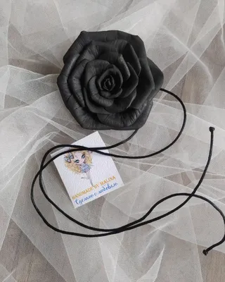 Qora atirgulli choker. 1