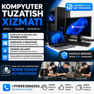 Kompyuter ta'mirlash xirmati.
