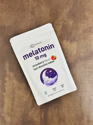 Мелатонин 10 мг, мелатонин с клубничным вкусом 1