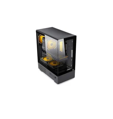 ! 4 ta ARGB ventilyatorli AVT Gaming Crystal Black o‘yin kompyuteri korpusi