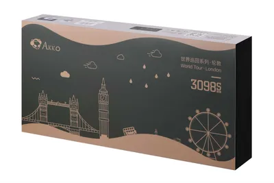 } Akko 3098S RGB London (Hotswappable) CS Silver RGB klaviaturasi 1