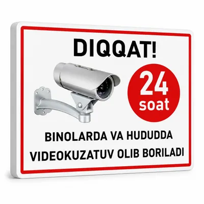 Табличка «Ведётся видеонаблюдение» 40×20 см