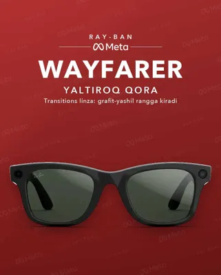 Ray-Ban Meta Wayfarer Gen 2 Shiny Black, Transitions (графитово-зелёные) 1