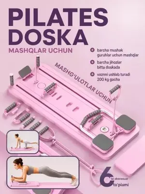 Taymer va mobil stendli uyda mashq mashinasi