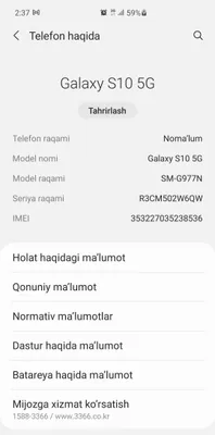 Samsung S10 5G Koreya