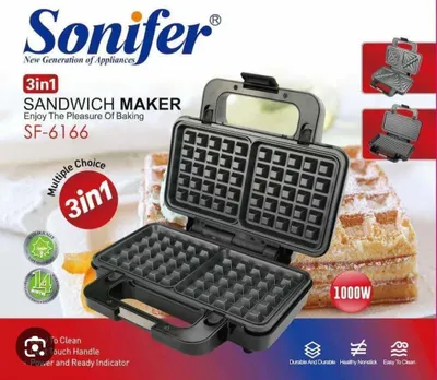 Sonifer 3 в 1: сэндвичница, тостер, вафельница SF-6166 1