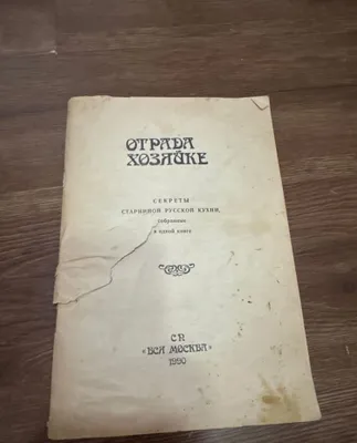 Антикварная книга старинный русской кухни