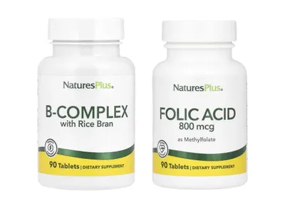 NaturesPlus B-Complex Folic Acid foliy kislotasi metilfolat B kompleksi 1