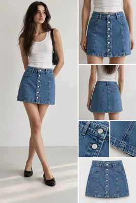 Bershka jinsi yubkasi 💙 1