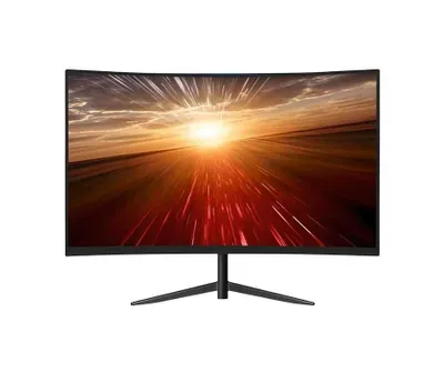 Monitor 24ZC100-24" Egri monitor (VGA+HDMI+DC) VA PANEL 100Hz Qora 1