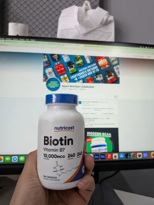 Nutricost Biotin 10 000 mcg | Vitamin B7 | 240 капсул Nutricost Bioti
