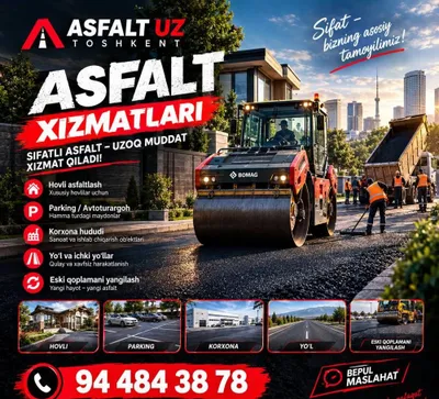Asfalt Toshkent Asfaltlash асфалть 1