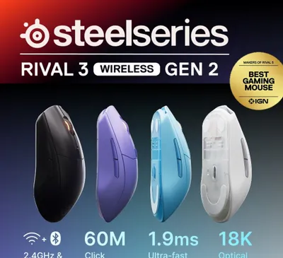 Steelseries Rival 3 Gen2 Wireless — simsiz sichqoncha 1
