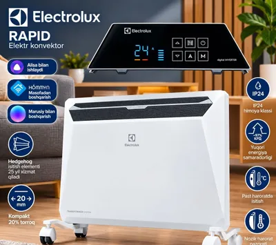 Конвектор Electrolux Rapid — быстро нагревается, мощный и экономичный обогрев 1
