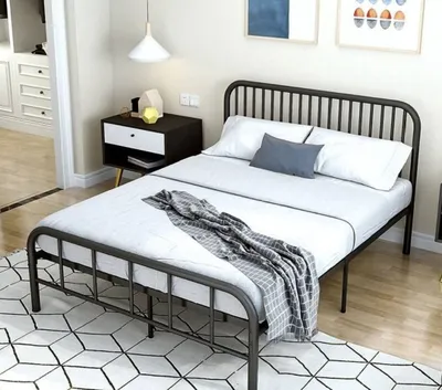 Двуспальная кровать Loft, металлическая кровать, лофт 1 1