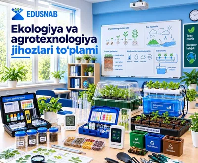 Ekologiya laboratoriyasi uskunalari — gidroponika, tuproq, suv tahlili 1