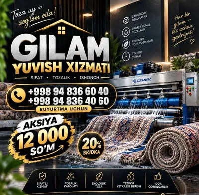 Gilam yuvish aksiya