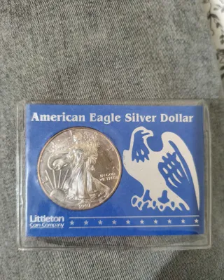 Серебряная монета American Eagle 1 доллар 1997 (Чистое серебро 999) 1