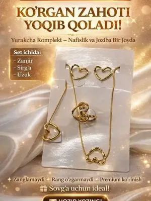 Ayollar uchun Yurak Dizaynli Zanir