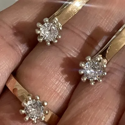 серебряный комплект 925 пробы и золото 375 пробы 3