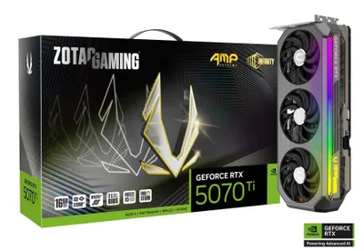 ZOTAC GeForce RTX 5070 Ti 16GB GDDR7 AMP Extreme INFINITY videokartasi 1