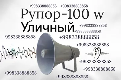 Рупор уличный 100 ват. для оповещения