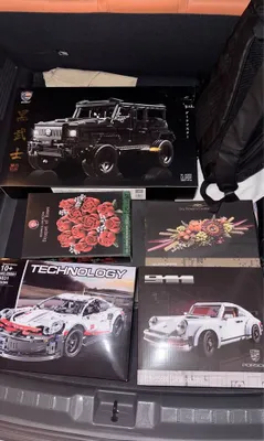 Конструкторы LEGO Tehnic-McLaren, Porshe, Mercedes G-Wagon BMW и цветы 1
