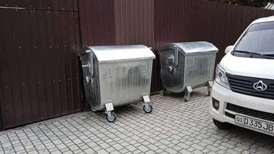 Мусорный бак 1100 — металлический, оцинкованный, пластиковый