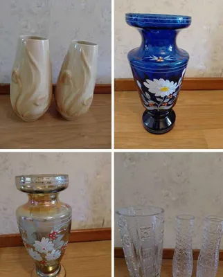 Хрустальные и керамические вазы (винтаж, пр. Чехословакия, СССР) 1