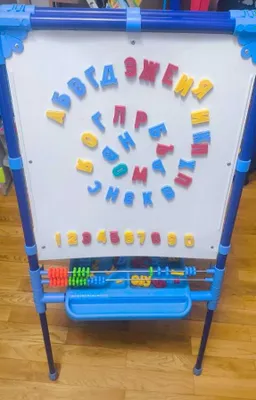Мольберт Nika Kids двухсторонний 5в1 магнитный, маркерный, меловой 1
