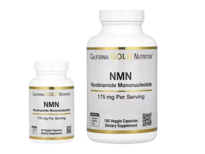 California Gold NMN, nikotinamid mononukleotid, 60 va 180 kapsula 1