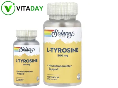 Solaray, L-tirozin L-Tyrosine Л-тирозин l-tyrosine л-тиразин l-tirazin 1
