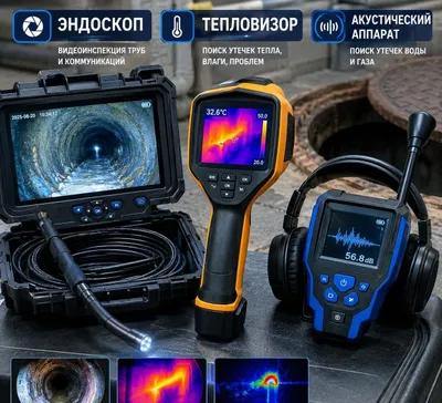 Услуги тепловизора, эндоскопа и акустического аппарата