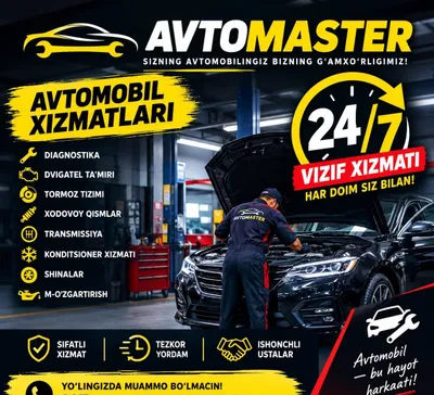 Avtomaster mashina ustasi 24/7