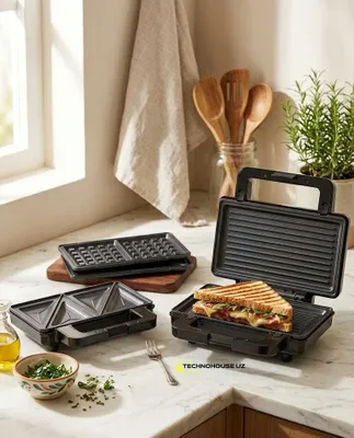 3 tasi 1 da: sendvich tayyorlagich / vafli pishirgich / mini-gril Kitchen 1