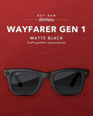 Ray-Ban Meta Wayfarer Gen 1 Matte Black, polyarizatsiya — original 1